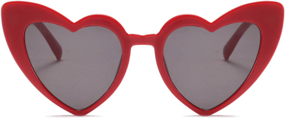 Sunglasses Heart Hearts Glasses Niche Moodboard Freetoe - Big Heart Shaped Glasses (1024x1024)