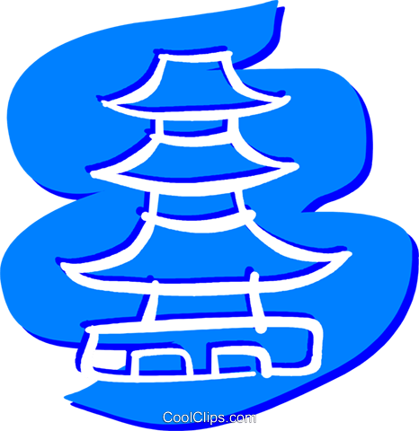 Temples Royalty Free Vector Clip Art Illustration - Temples Royalty Free Vector Clip Art Illustration (466x480)
