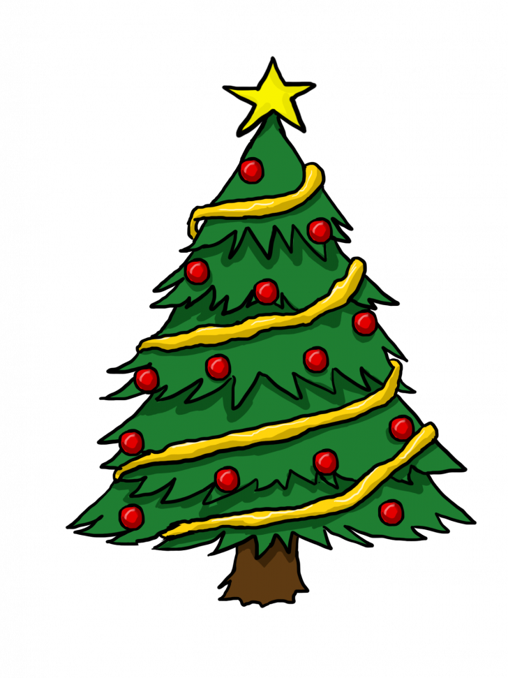 Medium Size Of Christmas Tree - Cartoon Christmas Tree Png (728x971)