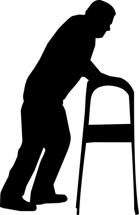 Man With A Walker Silhouette (465x720)