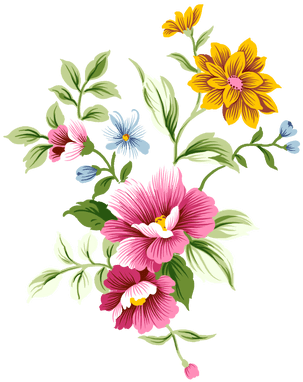 Art Nouveau Bouquet Flowers - Flowers Png (400x400)