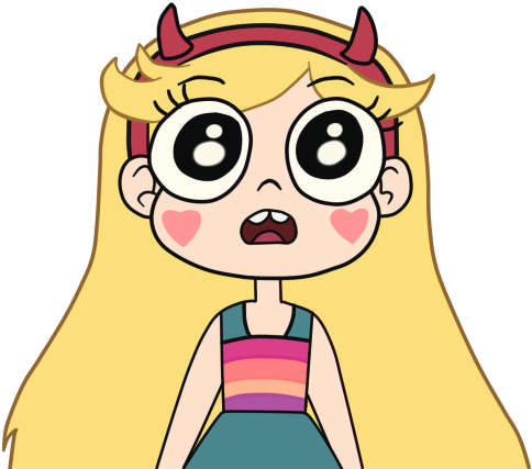 Stare Clipart Happy Star - Star Butterfly Face Png (500x500)