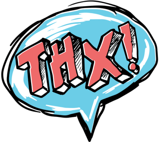 Slang Clipart Transparent - Thanks Thx (640x480)
