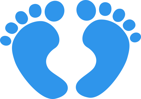 Clip Art Baby Feet (600x420)