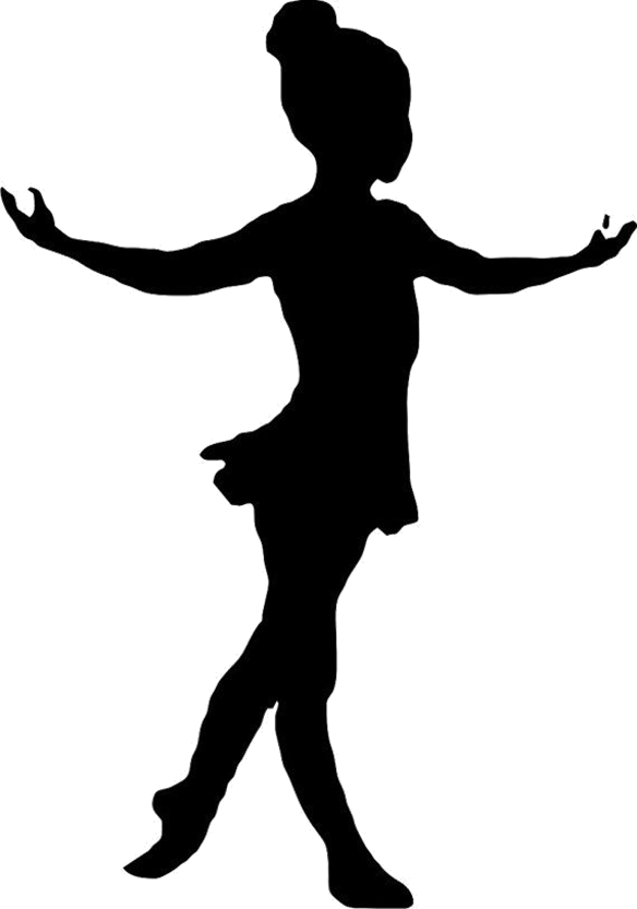 Moves Clipart Twist Dance - Child Ballet Silhouette (584x833)