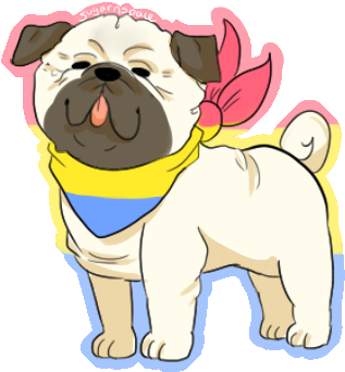 Clip Art Royalty Free Download A Little Sparkle Pugs - Drawing (500x500)