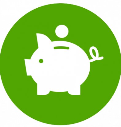 Affordable Price - Piggy Bank Icon White (394x414)