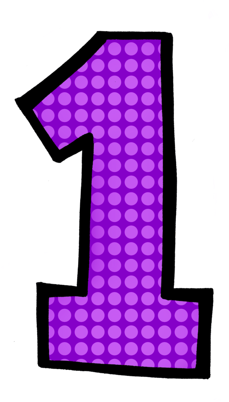 Number 1 Purple Clip Art At Clker - Individual Number Number Clip Art (818x1333)