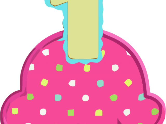 Birthday Cupcake Clipart - 1st Birthday Cupcake Png (640x480)