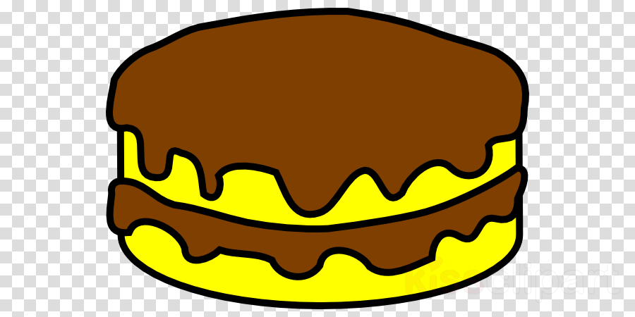 Birthday Cake Clip Art No Candles Clipart Chocolate - Dog Foot Clipart Png Black And White (900x450)