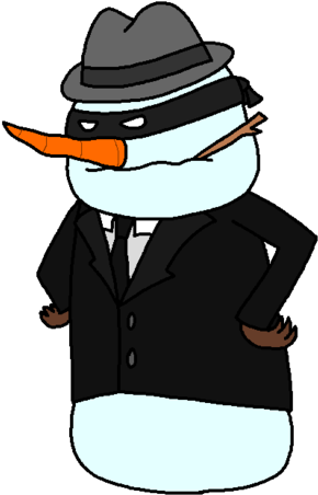 Clip Art Black And White Library Fedora Clipart Snow - Cartoon (300x459)