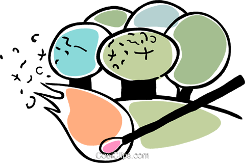 Forest Fires Royalty Free Vector Clip Art Illustration - Illustration (480x320)