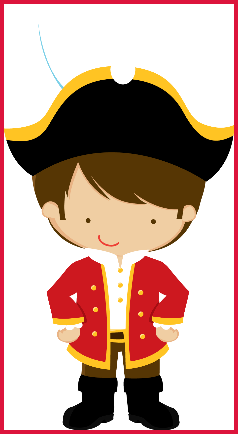 Stock Awesome Capitan Pirata Guerreros Cumple Infantil - Menino Pirata Png (959x1745)