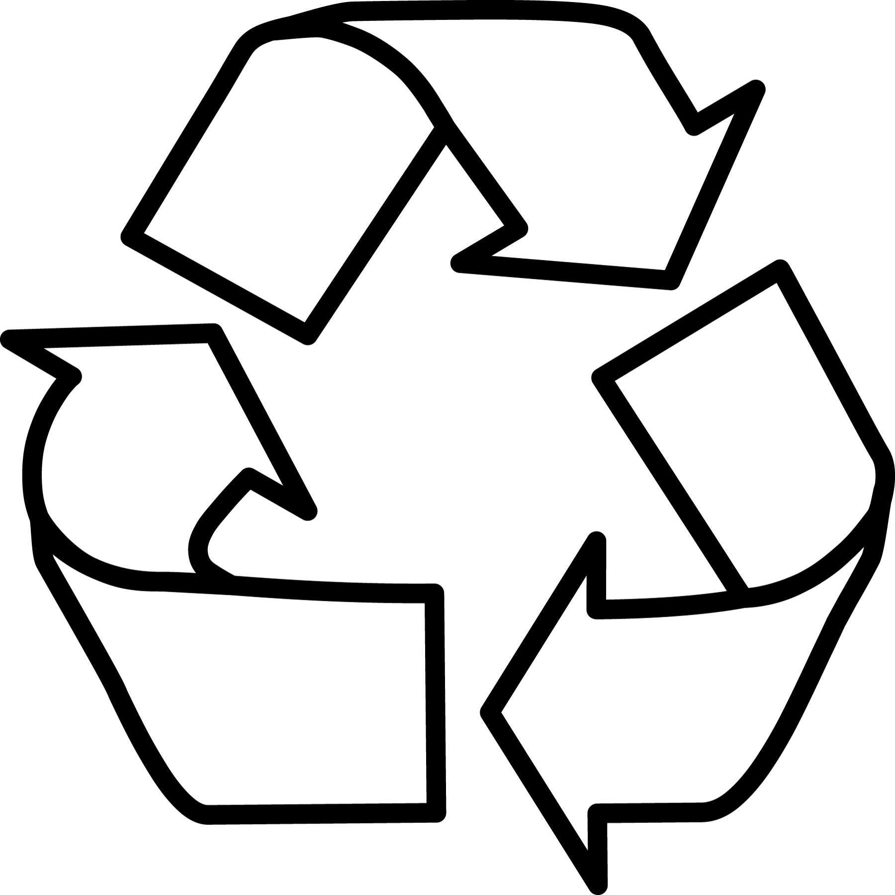 Как выглядит знак переработки Recycling Logo - (1800x1800) Png Clipart Download