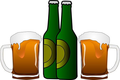 Drinking Clipart Clear - Alcohol Bottle Clip Art (510x340)