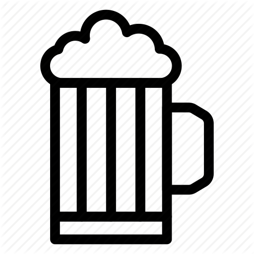 Drink Clipart Beer Michelada Cocktail - Vaso De Cerveza Blanco Y Negro (512x512)