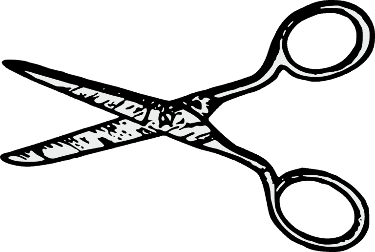 One Of The Barbers Has A Neat Haircut And A Clean Working - Line Art (768x516)