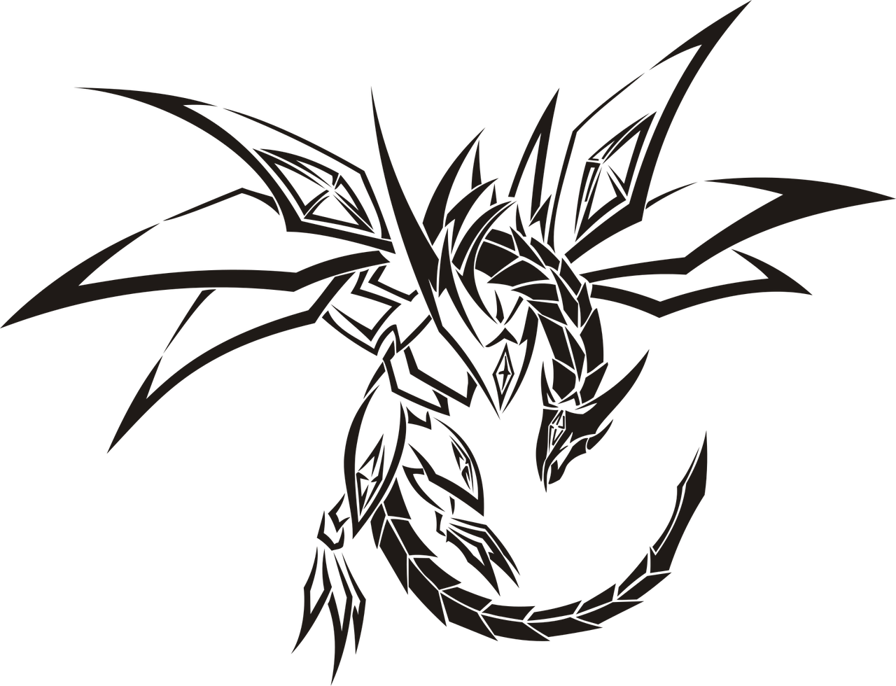 Tribal Dragon Head Tattoo (1280x980)