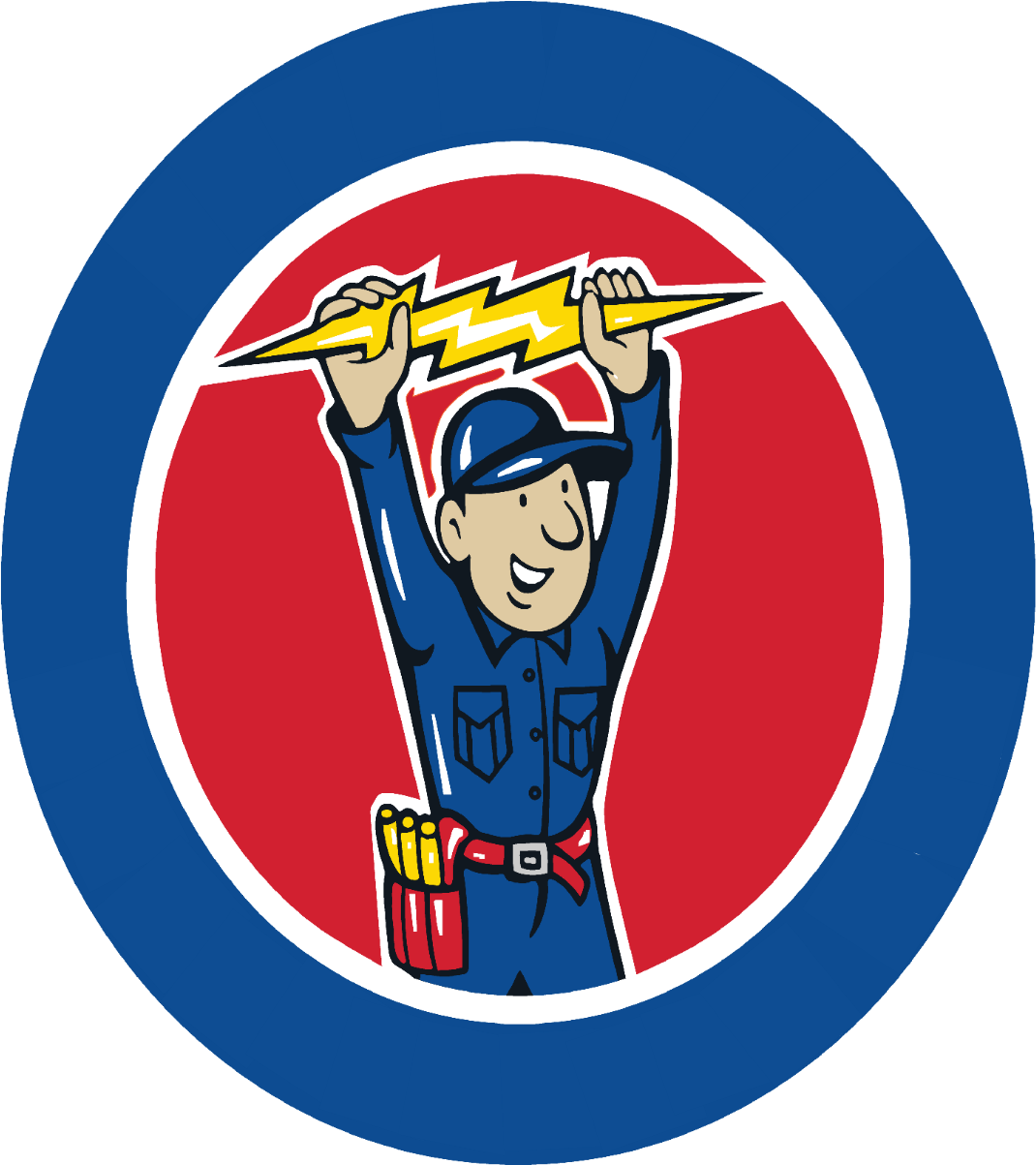 Contractor Clipart Maintenance Guy - Thunderbolt Toolman Electrician Lightning Bolt Cartoon (1133x1202)