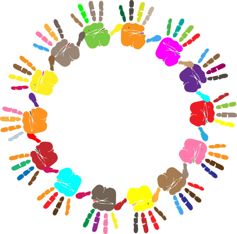 Computer Icons Microsoft Word Hand Watercolor Painting - Colorful Round Frame Png (760x750)