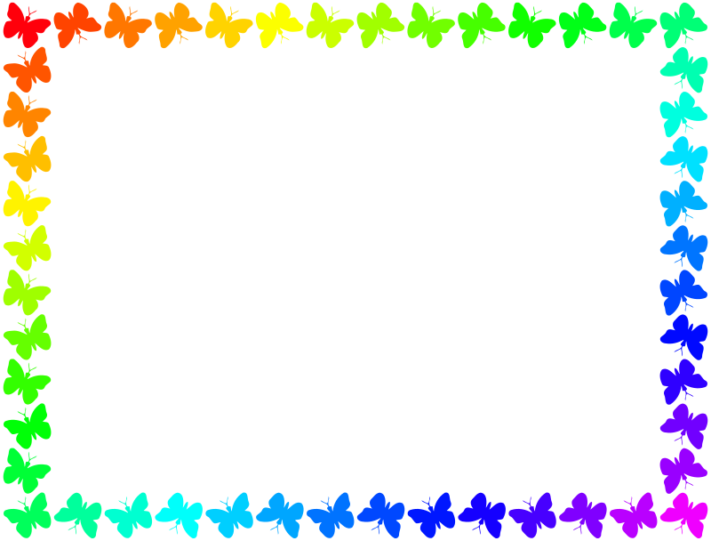 Clip Art Free Download Butterfly Border Clipart - Butterfly Borders And Frames (800x608)