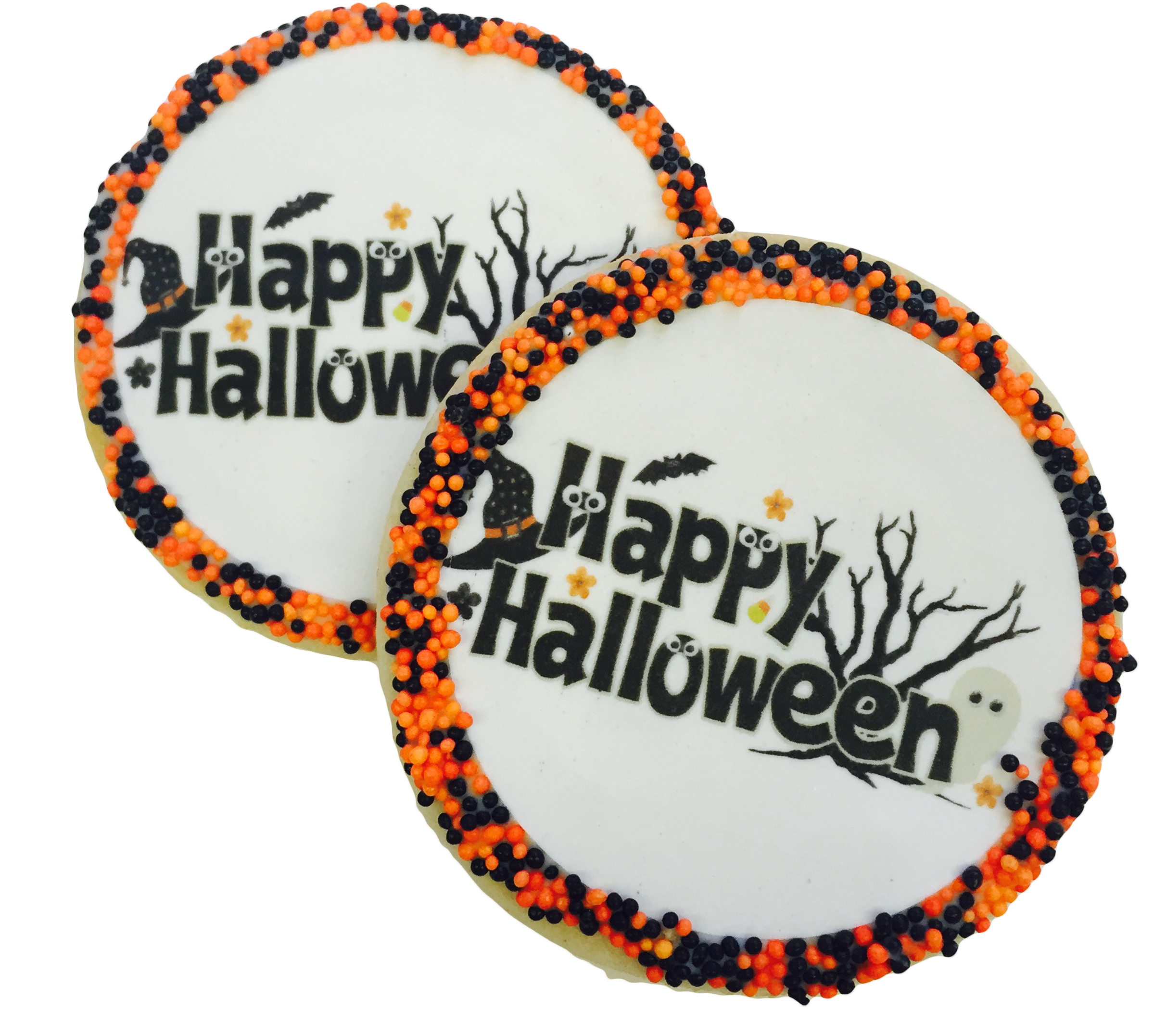 "happy Halloween" Sugar Cookies With Nonpareils - Deadpool Costume Adult Man Top Halloween Cosplay Party (2448x2520)