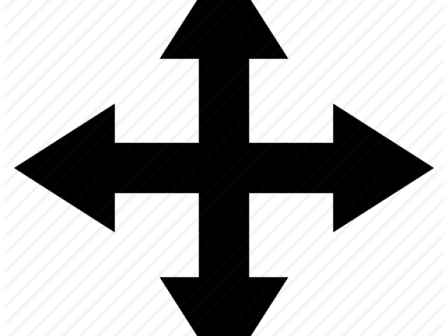 Iron Cross Vector Free Download Clip Art - Arrows In Four Directions (640x480)
