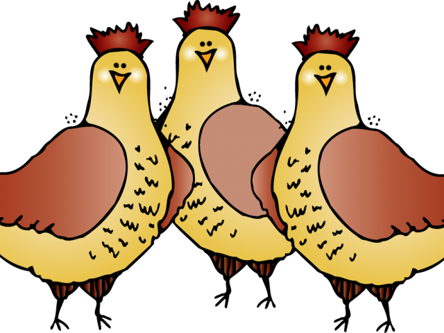 Chicken Clipart Christmas - Clipart Three French Hens (640x480)