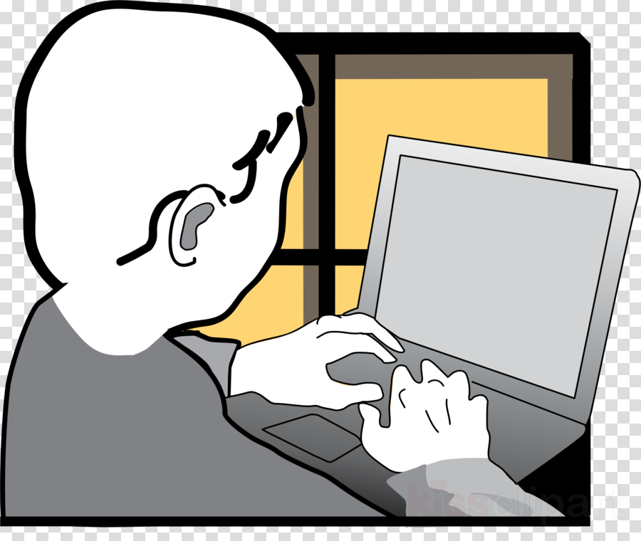 Boy With Laptop Cartoon Clipart Laptop Clip Art - Gambar Kartun Main Laptop (900x760)