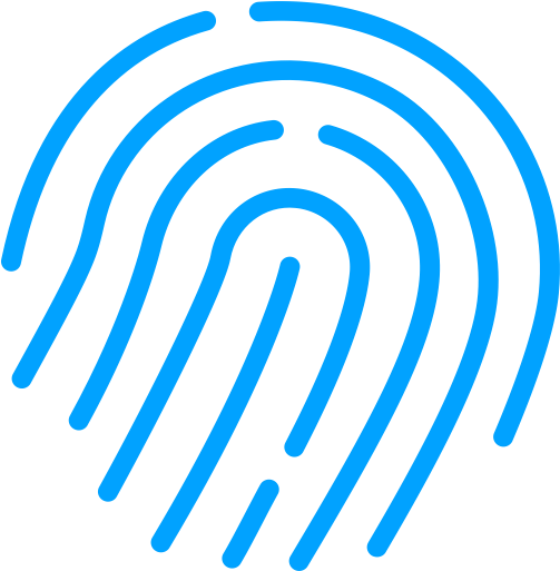 Fingerprint, Log Out, Logout Icon - Clipart Fingerprint Blue (512x512)
