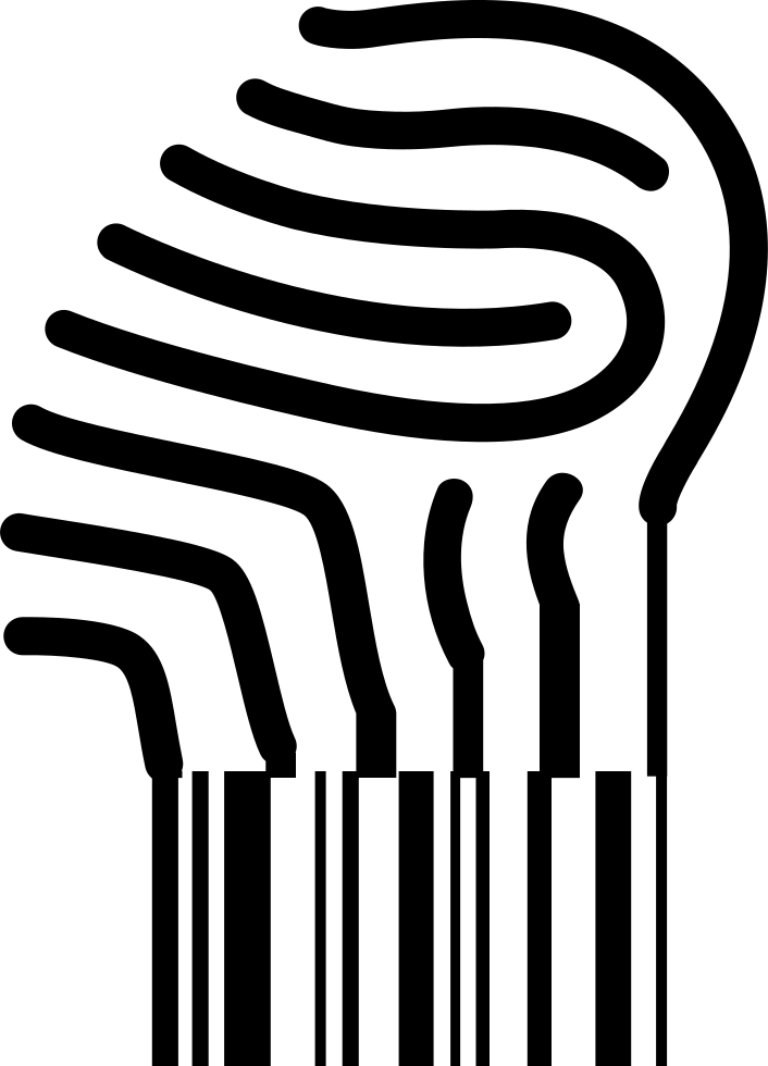 Fingerprint Turning Into A Barcode Comments - Fingerprint (706x980)