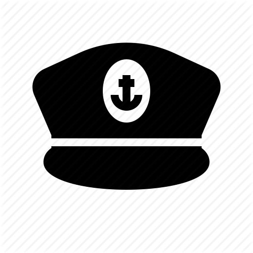 Cap Clipart Captain Sushi Bentonville - Ship Captains Hat Icon (512x512)
