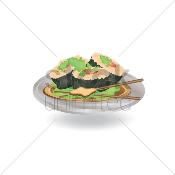 Dish Clipart Asian Cuisine Dish Network - @icon Sushi (600x600)
