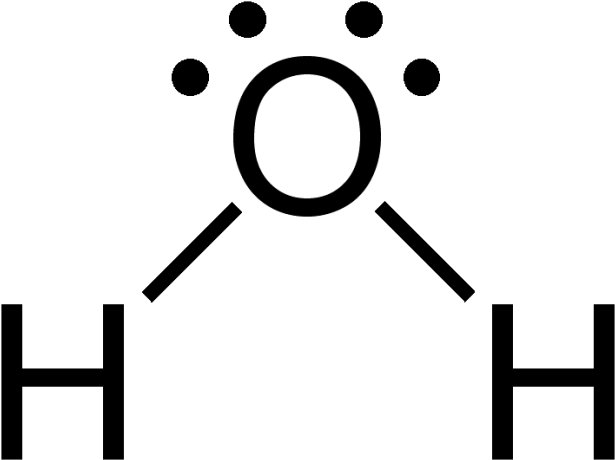 A Lewis Dot Structure Showing The Electron Configuration - Water Lewis Structure (700x545)
