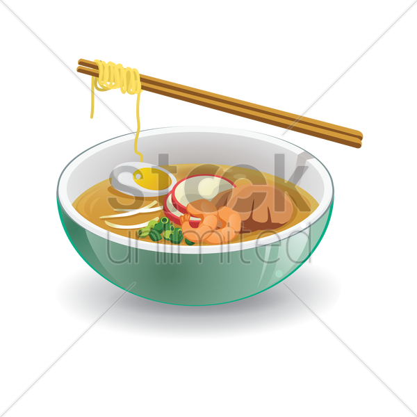 Ramen Clipart Chopsticks Soup Ramen - Asian Cuisine (600x600)