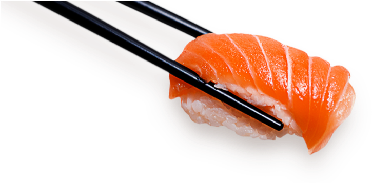 Clip Free Clipart Sushi - Salmon Chopsticks Png (838x386)