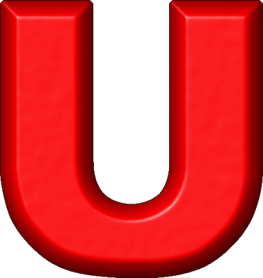 Etc > Presentations Etc Home > Alphabets > Refrigerator - Letter U In Red (378x400)