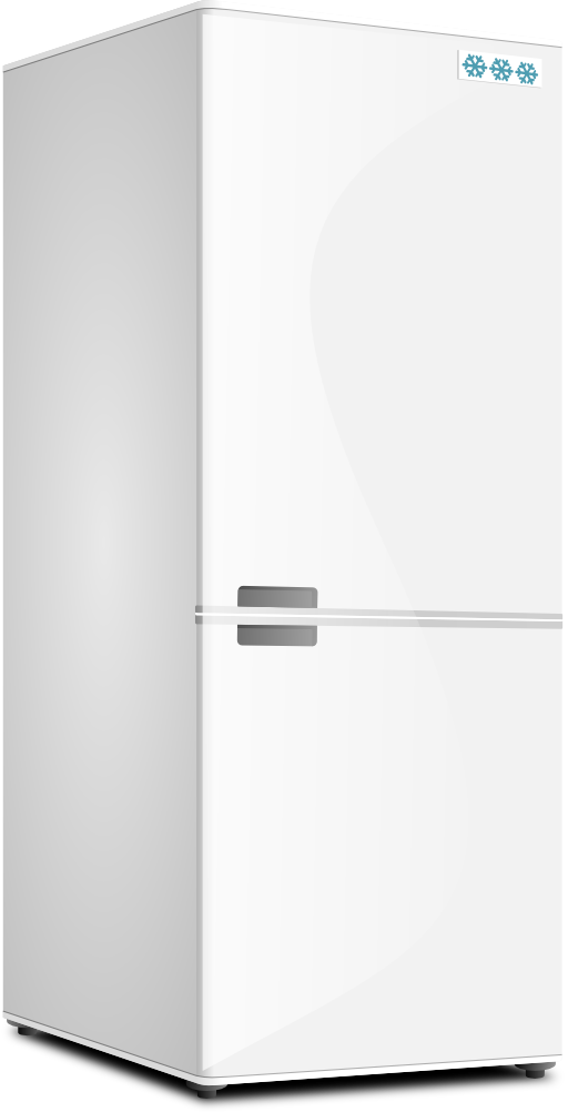 Refrigerator Clipart Refrigerator Home Appliance Freezers - Vector Tủ Lạnh (512x1002)
