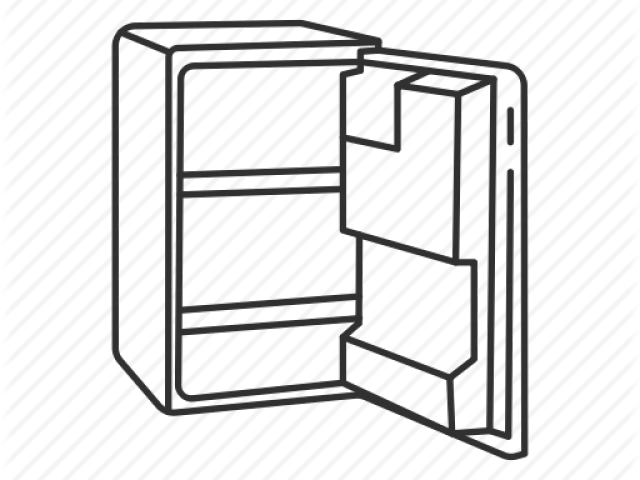 Refrigerator Clipart Empty Refrigerator - Empty Fridge Clipart (640x480)