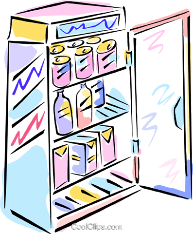 Svg Transparent Library Clipart Fridge - Kühlschrank Clipart (397x480)