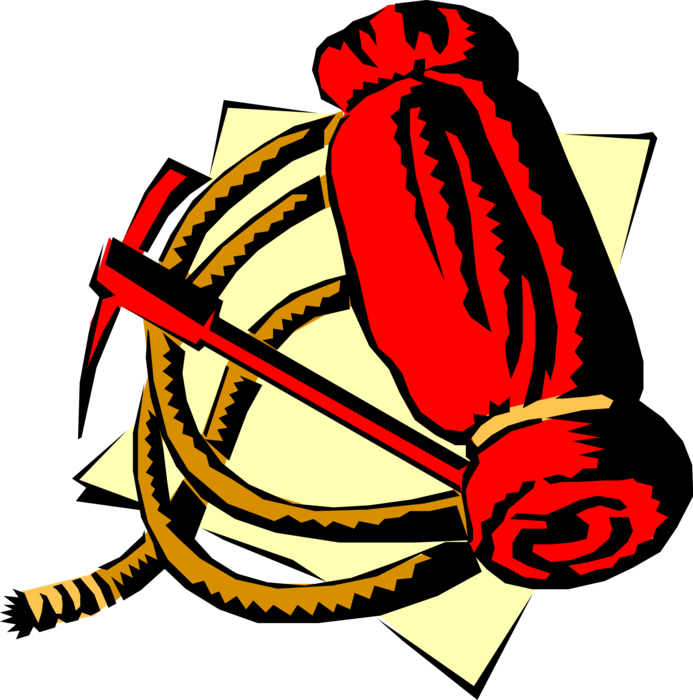 Hike Clipart Mountaineer - Rock Climbing Gear Clip Art (693x700)