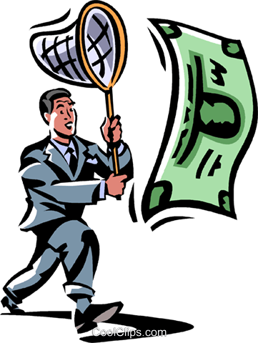 Clipart Royalty Free Download Businessman Clipart Bussinessman - Chasing Money Png (361x480)