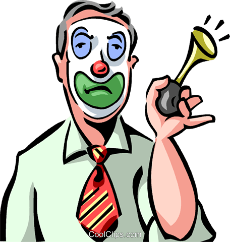 Clown Businessman Royalty Free Vector Clip Art Illustration - Entertainment (456x480)