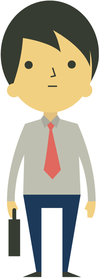 Graphic Freeuse Download Businessman Clipart Unhappy - Standing Cartoon Png (350x970)