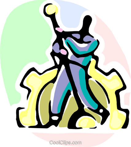 Businessman Pulling Lever Royalty Free Vector Clip - Illustration (427x480)