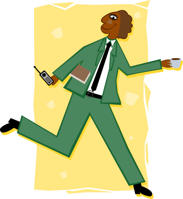 Library Entrepreneur On The Go - Illustration (641x700)