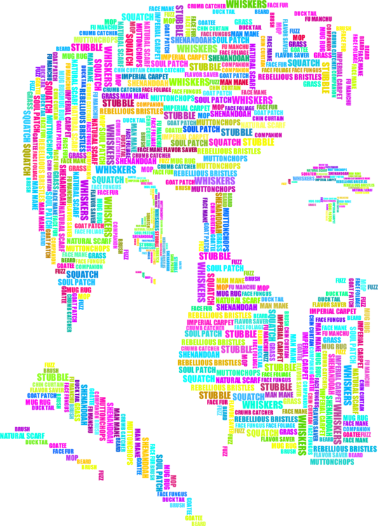 Description Euphemism Beard Typeface Remix - Clip Art (539x750)