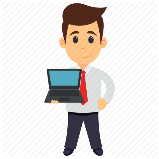 Clipart Library Library Businessman Clipart Man Going - Office Character Png (512x512)