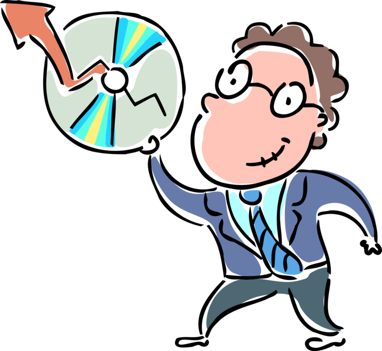 Clip Art Transparent Entrepreneur With Chart On - Clip Art (763x700)