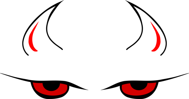 Devil Demon Sign Of The Horns Drawing Eye - Devil Eyes Clip Art (648x340)